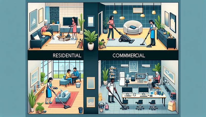 From Residential to Commercial: A Comprehensive Comparison of Cleaning Jobs